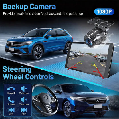1080P backup camera display with lane guidance and steering wheel control integration for Honda Accord