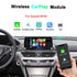 Wireless CarPlay and Android Auto module designed for Honda Accord 10th Gen 2018+, featuring AirPlay, Autolink, and HD screen connectivity shown on a factory dashboard.
