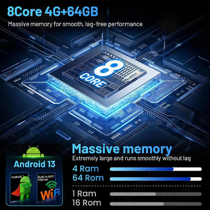 8-core processor with 4GB RAM 64GB ROM running Android 13 OS for Honda Accord car stereo
