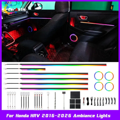 Symphony Chasing RGB Interior Ambient Light for Honda HR-V 2016-2026, Dream Color LED Strip Upgrade