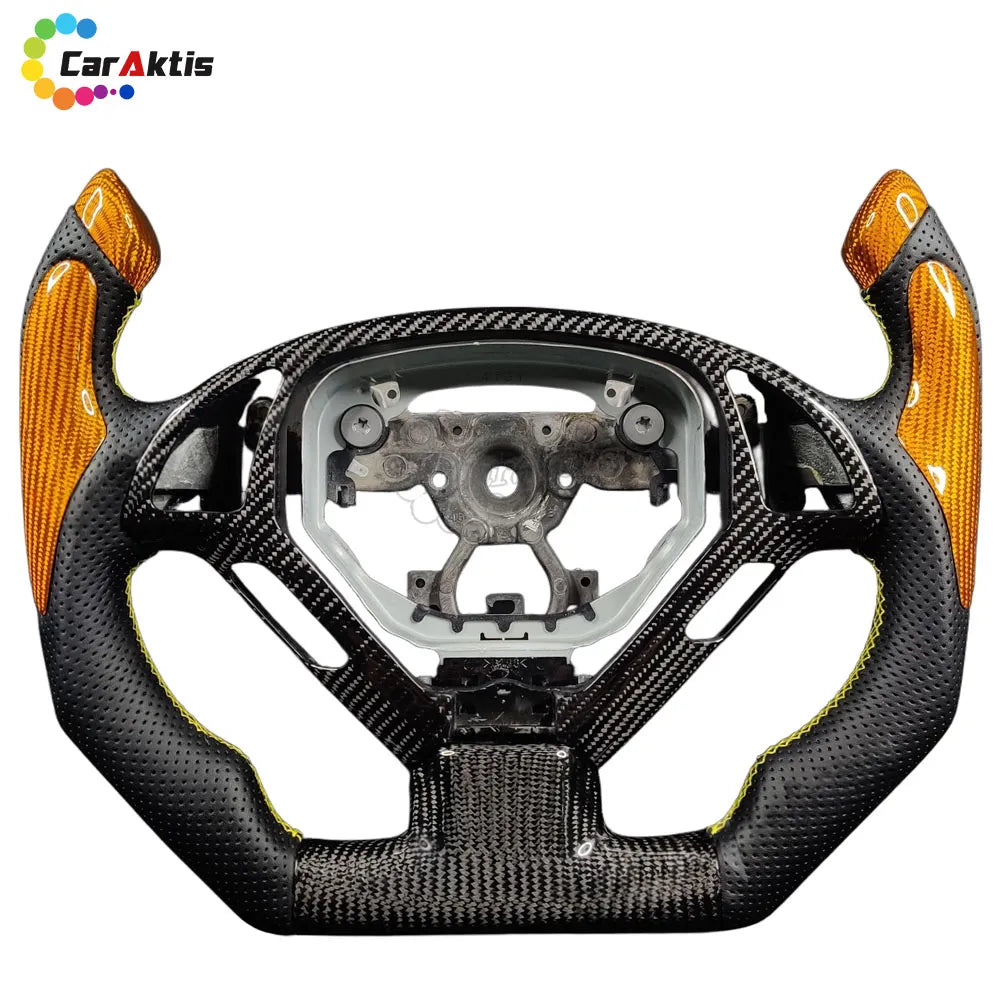 infiniti g35 g37 bespoke carbon leather steering wheel front view