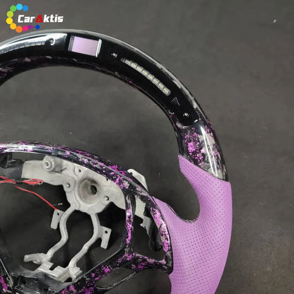 infiniti g37 steering wheel carbon to leather transition detail