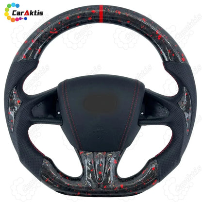 infiniti q50 q60 carbon fiber perforated leather wheel