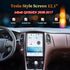 12.1-inch Tesla-style Android touchscreen radio upgrade installed in Infiniti QX50 EX 2008-2017 dashboard with Wireless CarPlay and Android Auto.