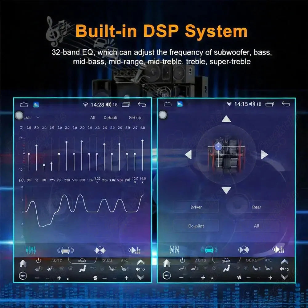 Key selling points including Mirrorlink, Wi-Fi, GPS navigation, steering wheel control, and reverse camera support.