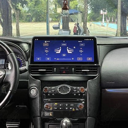 Original car climate control and AC settings interface displayed on 12.3-inch touchscreen