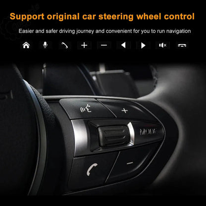 Support original car steering wheel control for easy and safe operation of media, calls, and navigation.
