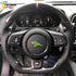 Jaguar F-Pace Interior Upgrade Showcase: The newly installed carbon fiber steering wheel blends seamlessly with the vehicle&