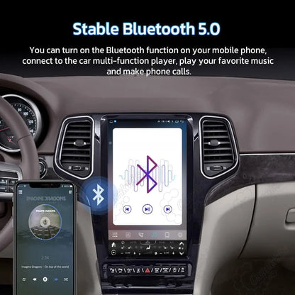 Stable Bluetooth 5.0 wireless audio streaming and hands-free calling on car multimedia stereo unit.