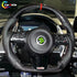 Interior View of Installed Custom Carbon Fiber Steering Wheel in a Kia Stinger 