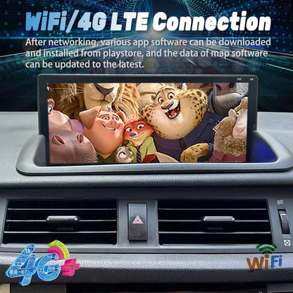 Lexus CT200h 2011-2018 multimedia screen supporting WiFi and 4G LTE connection for app downloads and online maps.