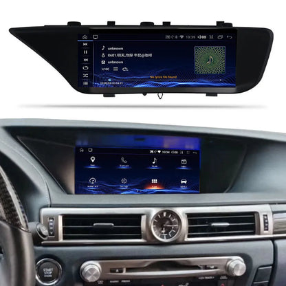 Built-in music player and audio streaming interface on Lexus GS Android head unit.