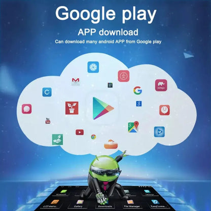 Lexus GX smart car stereo allowing app downloads directly from Google Play Store.