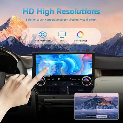 HD high resolution IPS 5-point touch capacitive screen with eye protection on Lexus GX460 stereo