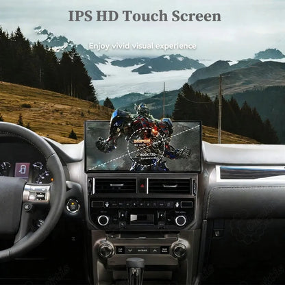 High-definition IPS touch screen display installed in Lexus GX460 dashboard.