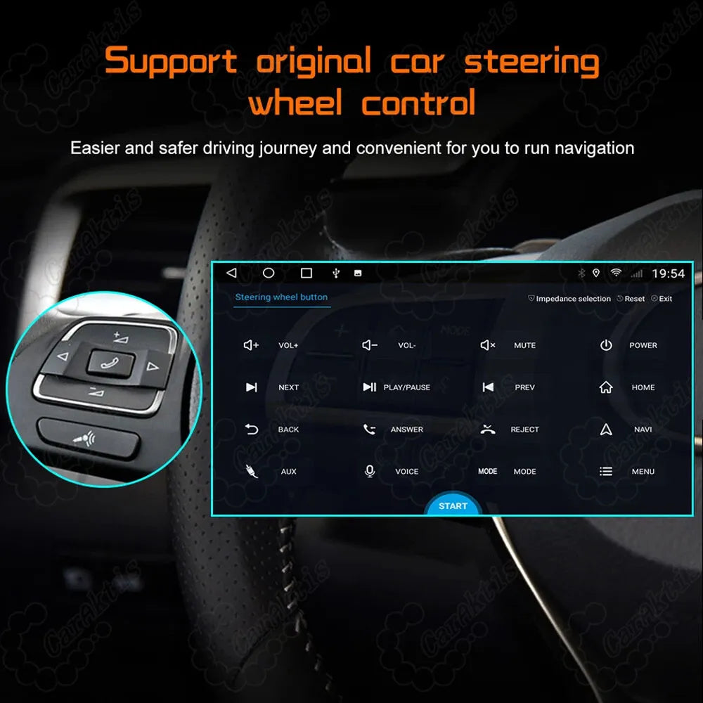 Steering wheel button control configuration screen compatible with Lexus GX460 original controls.