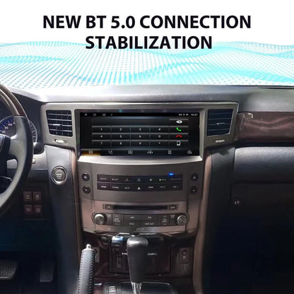 Lexus LX570 Android stereo showing stable Bluetooth 5.0 connection for hands-free dial calling.