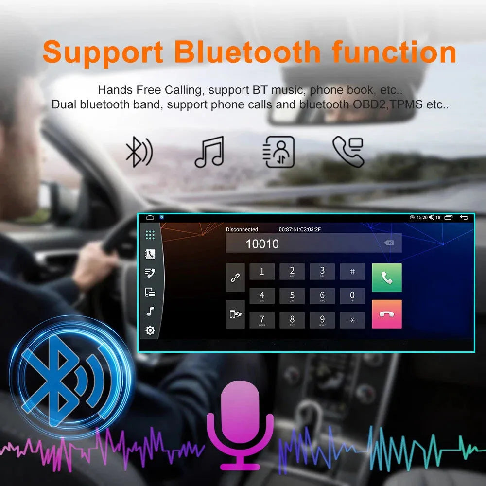 Bluetooth hands-free phone call dialer and phonebook synchronization on Lexus LX570 touch screen.