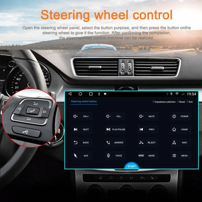 Steering wheel button mapping and setup menu interface on Lexus LX570 Android head unit.