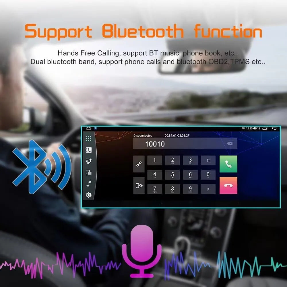 Bluetooth hands-free dial pad and music streaming interface on Lexus NX Android radio.
