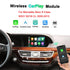 Wireless CarPlay and Android Auto retrofit module for Mercedes Benz S-Class W221 W216 CL-Class 2005-2013 dashboard display.