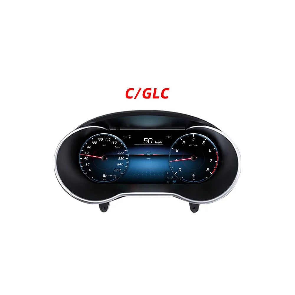 Caraktis premium virtual cockpit LCD digital instrument cluster upgrade for Mercedes-Benz C-Class W205 and GLC X253.