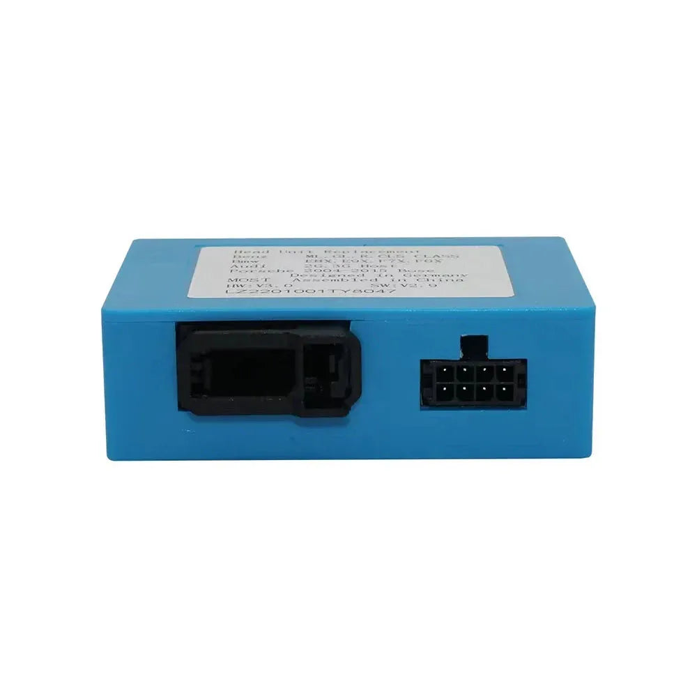 Front panel interface ports of MOST optical fiber audio decoder box for Mercedes Benz Bose Harman Kardon factory amplifier system