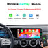 Full screen wireless CarPlay module upgrade for Mercedes NTG 6.0 MBUX system, supporting Android Auto, AirPlay mirroring, Autolink, and high-definition HD video input.