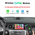 Wireless CarPlay and Android Auto retrofit module for Mercedes Benz SLK and SLC Class R172 2012 to 2016 dashboard screen.