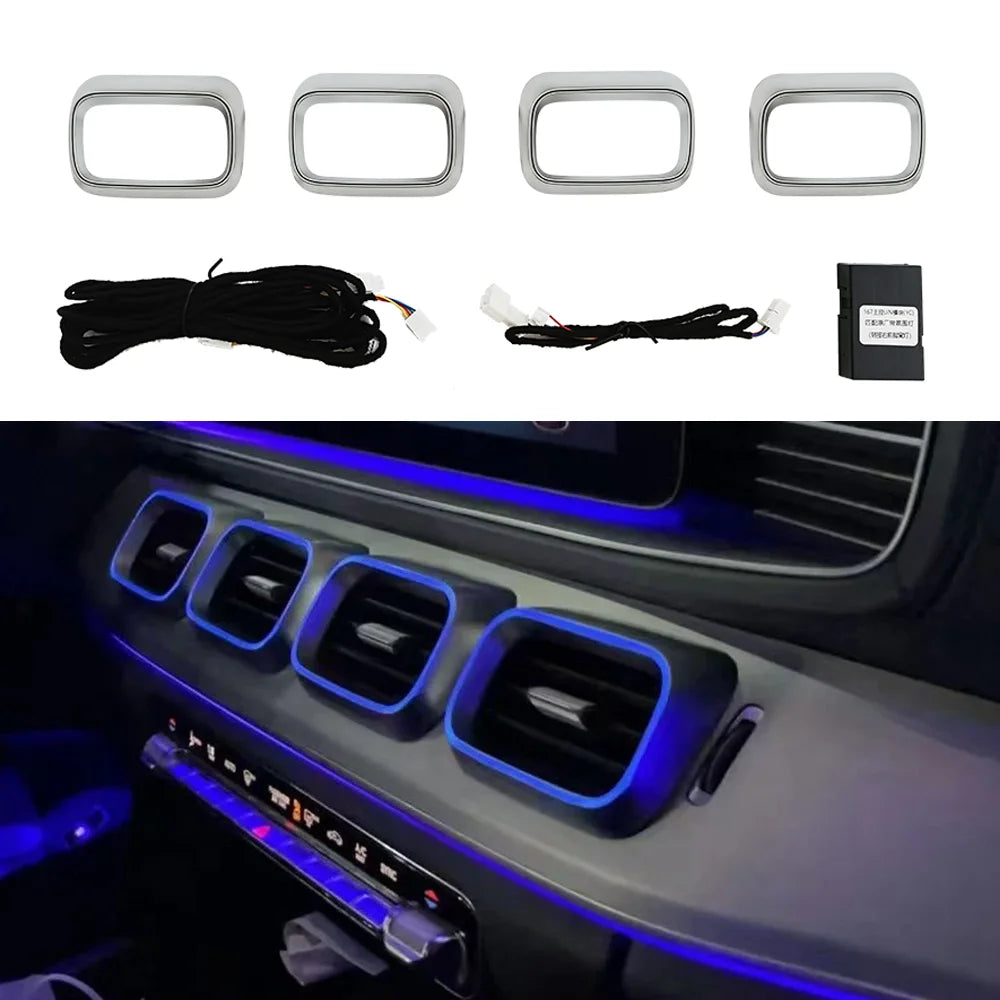 LED Ambient Light Full Set for Mercedes W167 X167 GLE/GLS 2020-2025 | Rotary Tweeters &amp; Luminous Vents