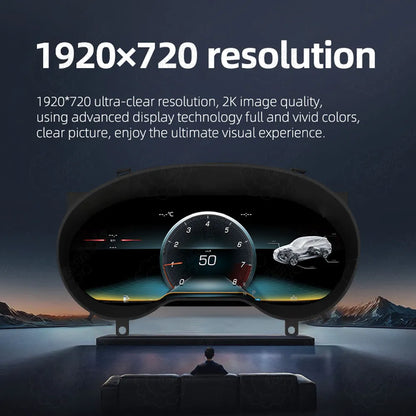 1920x720 ultra-clear HD resolution LCD speedometer screen display upgrade for Mercedes W176 CLA C117 GLA X156