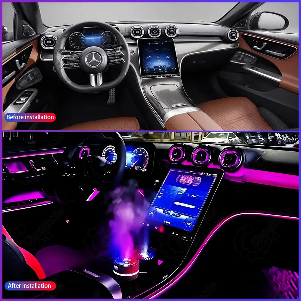 64 Colors LED Ambient Light For Mercedes-Benz W206 C-Class Coupe AMG C200L C260L 2022-2025  Automotive Interior Decoration