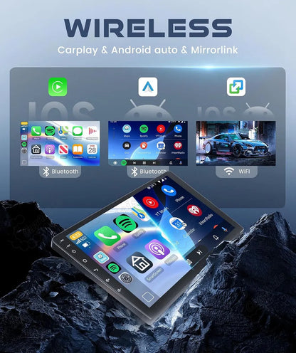 Wireless Apple CarPlay, Android Auto, and MirrorLink connection options on Android touchscreen stereo for Mercedes Benz W209 W463