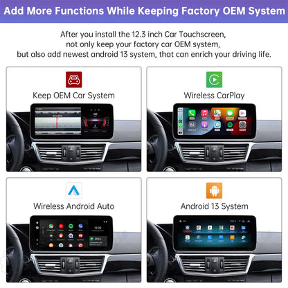 Original CANBUS protocol compatibility for Mercedes E Class: steering wheel controls, OEM speaker output, backup camera, and iDrive knob