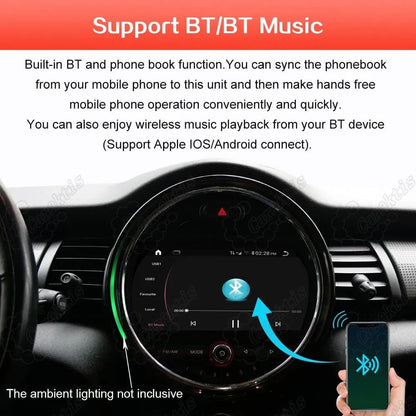 Built-in Bluetooth for hands-free calling, phonebook sync, and wireless music playback compatible with iOS and Android