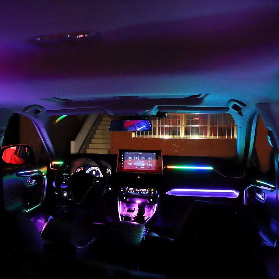Multi color ambient lighting modes for Toyota RAV4 interior LED system