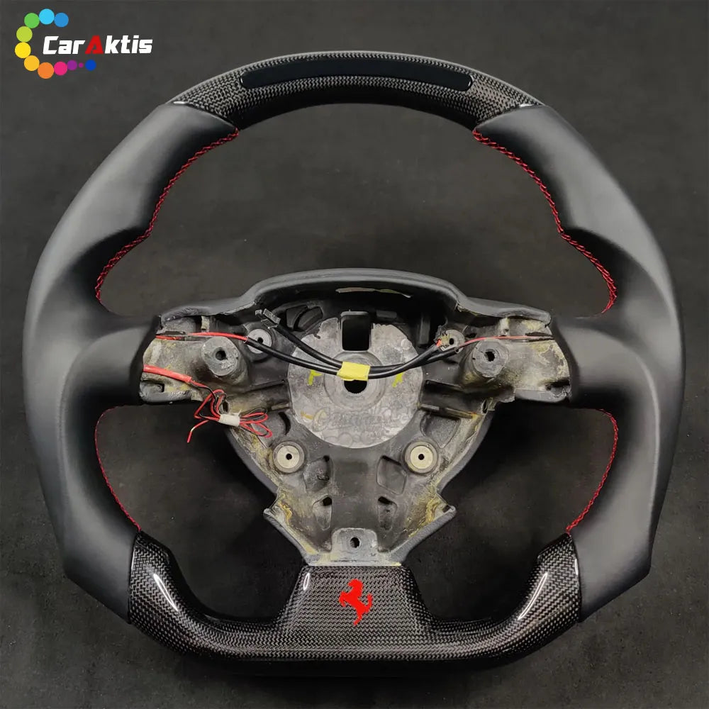 performance led display racing steering wheel carbon fiber leather