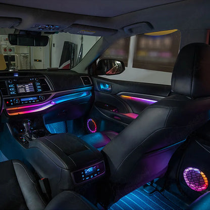 CarAkits Refit LED Ambient Light For Toyota Highlander 2015-2021 Dynamic Magic Color Interior Decoration