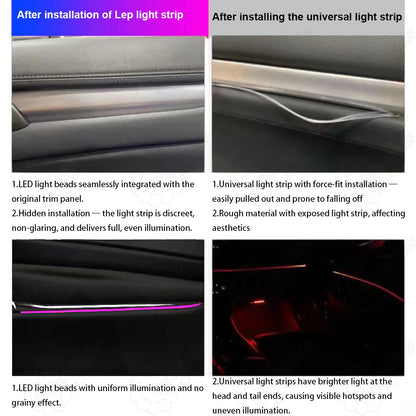 Caraktis 64 Color RGB Dynamic Symphony Car Ambient Light Interior Guide LED Strip Light Decoration Atmosphere Lamp
