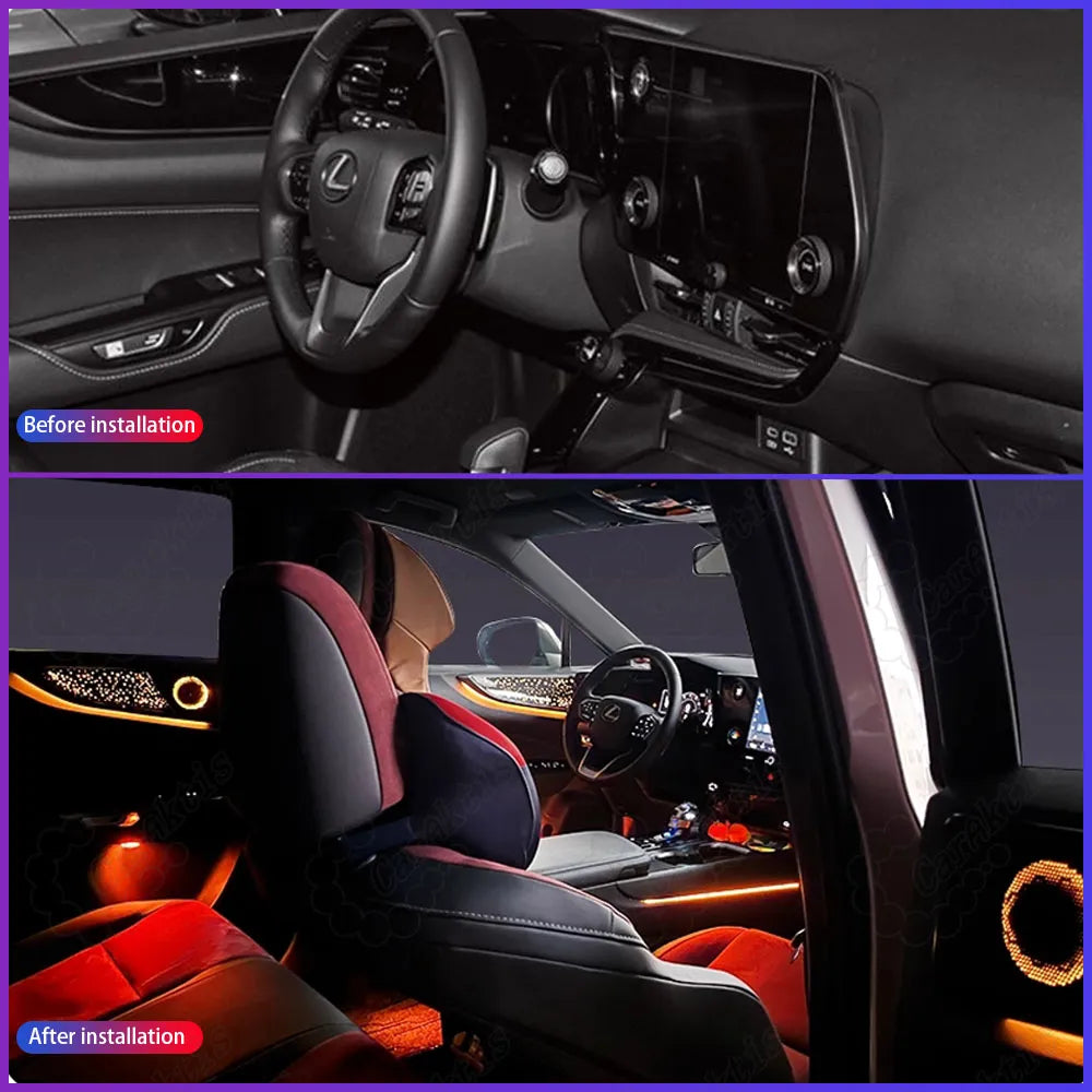 CarAkits Dynamic Light and Shadow Ambinet Light for Lexus NX NX260 NX350h NX400h 2022 - 2025 Automotive Interior Decoration