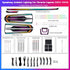 Complete product kit of Porsche Cayenne (2024-2026) dynamic LED ambient lighting on a clean white background, including 1:1 mold light strips, control modules, and plug-and-play wiring harnesses.
