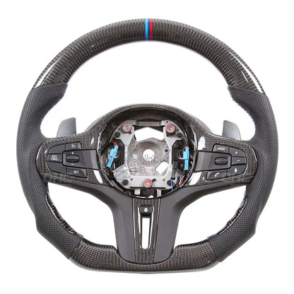 premium alcantara leather bmw steering wheel grip