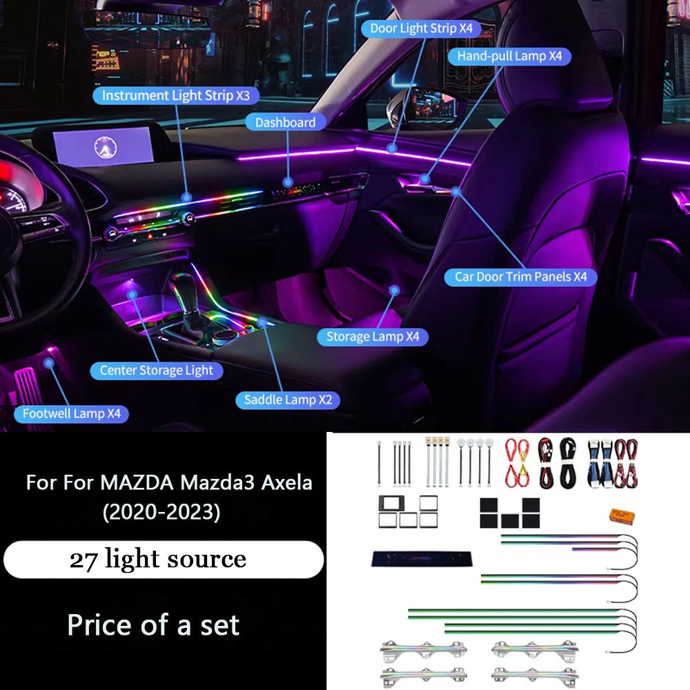 CarAktis LED Ambient Light For MAZDA3 Axela 2020-2023 Dynamic Automotive Interior Decoration 64 Colors