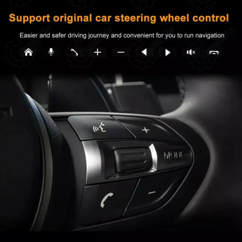 Multi-function steering wheel buttons control compatibility for aftermarket car stereo