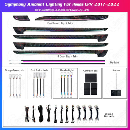 Starry Sky ambient light interior trim kit for 2019–2025 Toyota RAV4 and Venza