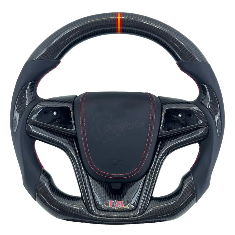 Exotic forged carbon fiber steering wheel for Trans Am Firebird Camaro conversion kits.