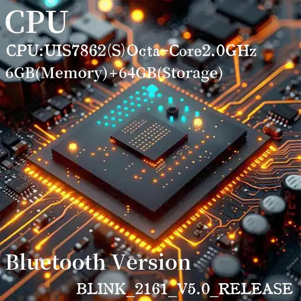 UIS7862 Octa-Core 2.0GHz processor motherboard chip with Bluetooth 5.0 for high performance car stereo.