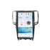Tesla style vertical Android car head unit with integrated air vent bezel and AC climate controls