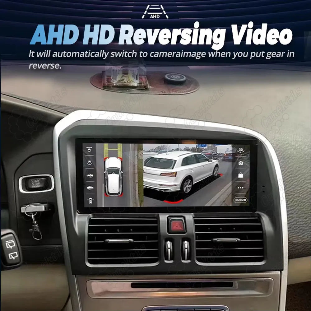 AHD HD reversing video and 360-degree camera parking system on Volvo XC60 screen   