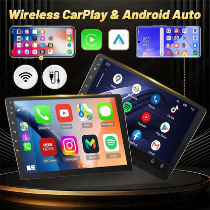 Wireless Apple CarPlay and Android Auto interface running on Mini Cooper touchscreen display